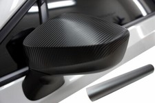 Per Molti Veicoli Premium Specchio Specchietto Tappo Design Pellicola Grigio.