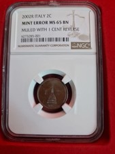 1 CENTESIMO 2002 ITALIA CON MOLE ANTONELLIANA SUL RETRO - ASSOLUTA RARITA' 