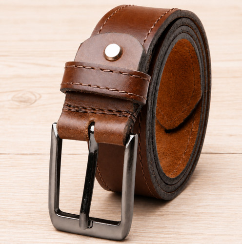 Cintura uomo vera pelle - , nera