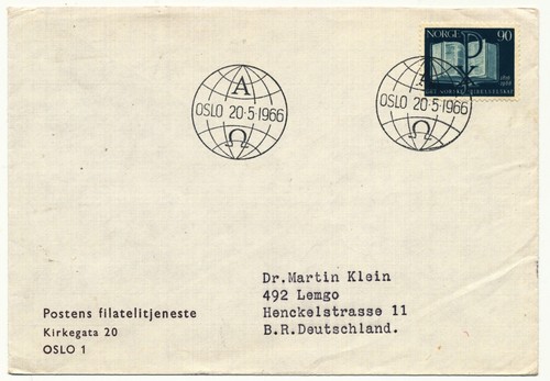 Norvegia 1966 lettera - 1966,