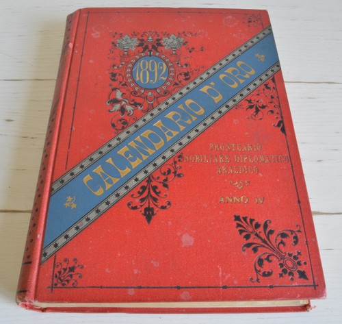 Calendario oro 1892 - calendario,
