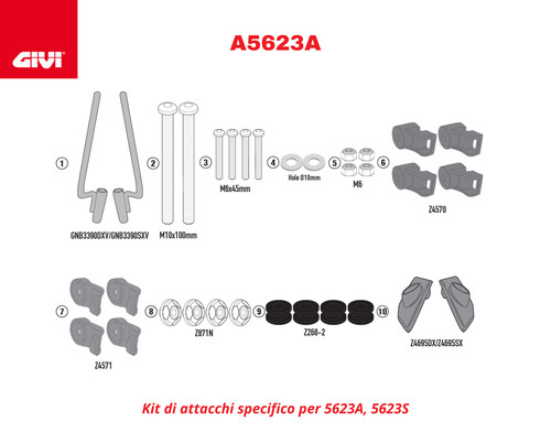 Givi kit attacchi supporti - givi, attacchi/supporti