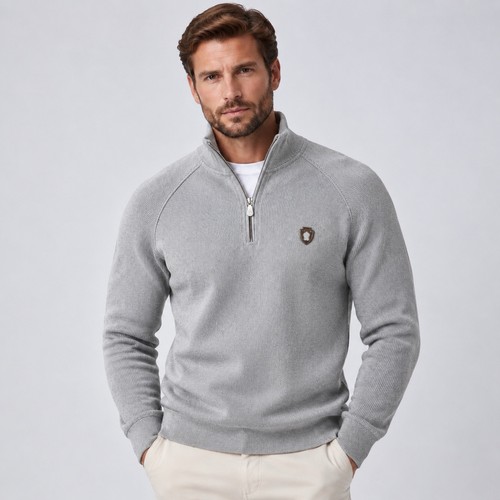 Maglione uomo cotone grigio - in,