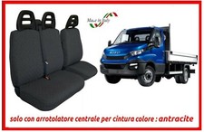 Coprisedili per Iveco Daily fino a 2013 con arrotolatore fodere trapun antracite