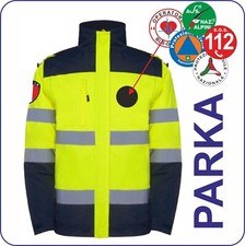 Parka alta visibilità maniche staccabili e cappuccio Classe II personalizzato