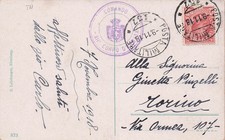 2408 TRENTO PORTA VIAGGIATA TIMBRO POSTA MILITARE 137 XII COMANDO CORPO ARMATA