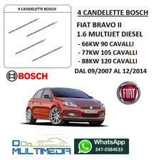 4 CANDELETTE BOSCH FIAT BRAVO