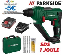 TRAPANO BATTENTE TASSELLATORE PARKSIDE 20V PABH 20-Li D4 SDS 1 JOULE BATTERIA 2A