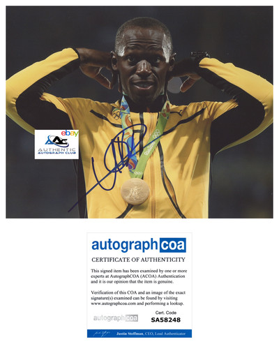 Usain bolt autografo - usain,