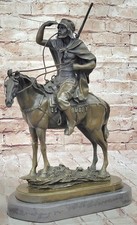 Statua Antoine Barye arabo a cavallo marocchino H statuina scultura bronzo opera d'arte
