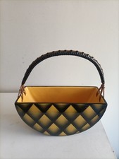 CESTINO CERAMICA ROMETTI UMBERTIDE DECORO FUTURISTA AEROGRAFO ANNI 30 PERFETTO