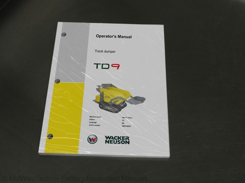 Wacker neuson td9 - wacker, td9-d
