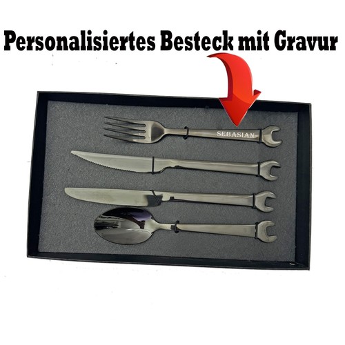 Set posate con incisione - set,