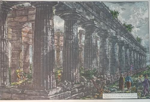 Templi paestum stampa vista - paestum,