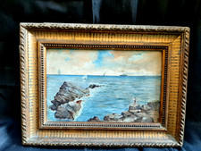 -COPPIA DI ACQUARELLI NAPOLETANI FINE '800 -INTONSI- MONOGRAMMA