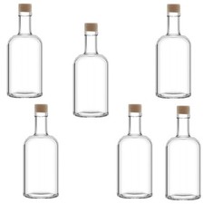 6 Bottiglie in vetro 500ml con tappo TONDA per liquori limoncello decorazioni de