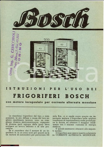 1950 frigoriferi bosch - 1950, ca