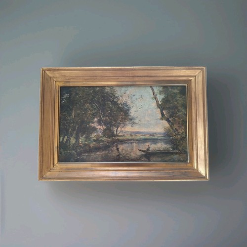 Pittura antica olio paesaggio - antica,