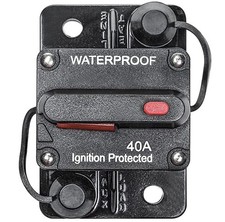 RED WOLF 40A Interruttore di Protezione Portafusibili Auto Barca Camion...