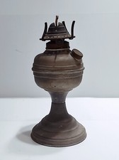 Lume a petrolio antico in rame primi 900 H. 22 Cm Base Lampada vintage a olio