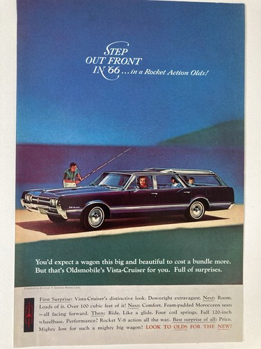 Pubblicità oldsmobile vista - pubblicità,