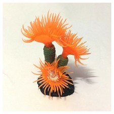 PIANTA CORALLO ARTIFICIALE FINTO PER DECORAZIONE ACQUARIO ARANCIONE VASCA PESCI