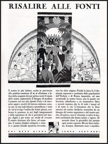 Pubblicita 1930 chi beve birra - pubblicita'1930,