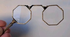 occhiali pieghevoli antichi vittoriani Pince Nez Teatro Vintage eyeglasses