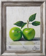 Dipinti olio mele gemelle - dipinti,