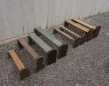 Lotto cavalletti rustici in legno per casse cassoni d'epoca