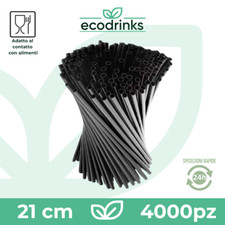 4000 Cannucce Plastica nere