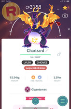 Shiny GMAX Charizard LVL50