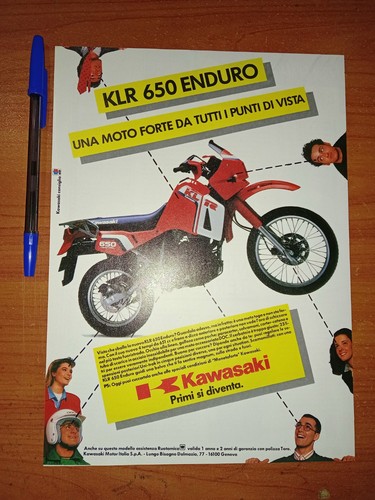 Pubblicità moto klr - pubblicità,,