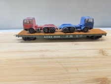 Mehano HO H0 OTTIMO CARRO MERCI PIANALE Con 2 Motrici Mercedes X Lima FS 