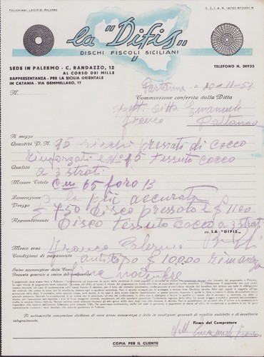 Palermo 1953 copia - 1953, commissione