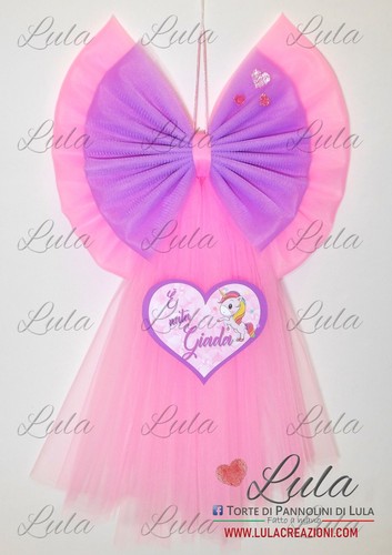 Fiocco nascita tulle - fiocco, in
