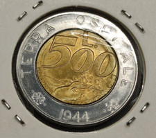 n 283 SAN MARINO 500 LIRE 1991 TERRA OSPITALE 1944