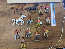 DG  SOLDATINO lotto indiani e  cowboy cromoplasto LEGGI  VINTAGE