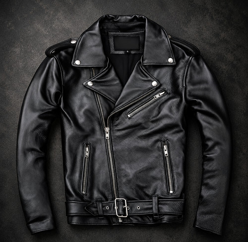 Giacca motociclista uomo nera - giacca,