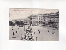 8181) TRIESTE - Piazza Grande e Palazzo Luogotenenza CAFE SPECHT 1908 Tramway