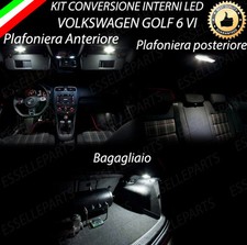 KIT FULL LED INTERNI GOLF 6 VI PLAFONIERA ANT.+POST.+BAGAGLIAIO 6000K