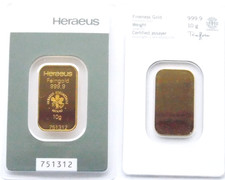Lingotto oro 10 grammi 999,9