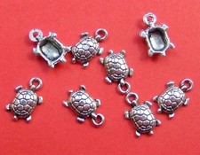 20pz charms ciondoli Tartaruga tartarughe 15x9mm colore argento tibet bijoux