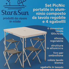 Set Tavolo Pieghevole con 4