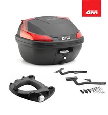 GIVI KIT BAULETTO NERO B37N + STAFFE KAWASAKI ER-6N 650 2009 2010 2011
