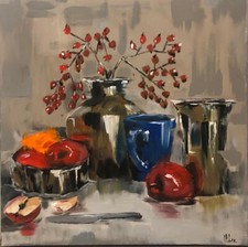 Dipinto Acrilico Su Tela