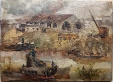 dipinto olio su tavola Mose'
