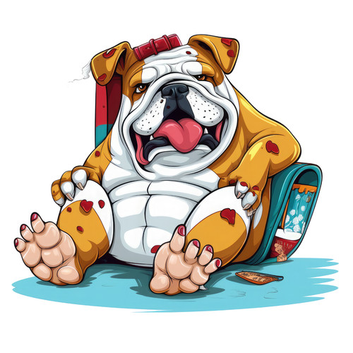 Adesivi auto bulldog inglese - bulldog,
