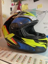 CASCO HELMET INTEGRALE EMM STRADA ADVENTURE MOTO SCOOTER GRAFICA GIALLO FLUO