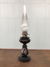 Lampada Ad Olio Anni 30 In Vetro Decorato A Mano